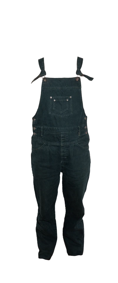 Green Denim Dungarees